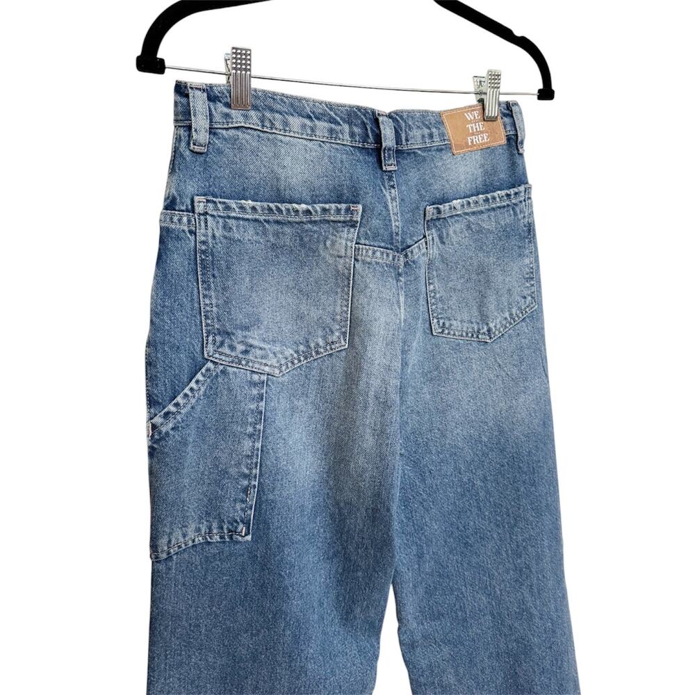 Free People We the Free Tinsley High Waist Straight Cargo Denim Jeans Size 26 - Picture 8 of 12